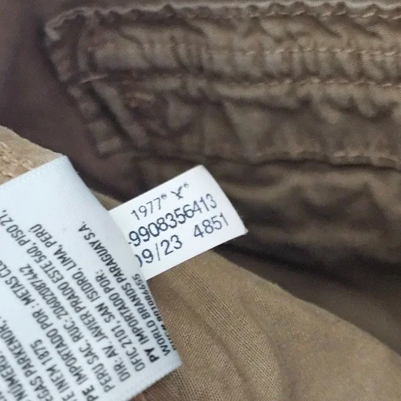 American Eagle Baggy Jogger Pants Women 6 Brown Stretch Cargo Pockets 9908356413 - Picture 10 of 12